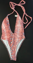 Load image into Gallery viewer, Snake Skin Thong Swim Suit
