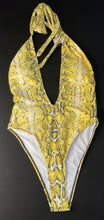 Load image into Gallery viewer, Snake Skin Thong Swim Suit
