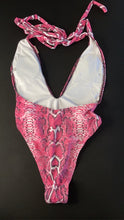 Load image into Gallery viewer, Snake Skin Thong Swim Suit

