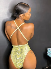 Load image into Gallery viewer, Snake Skin Thong Swim Suit
