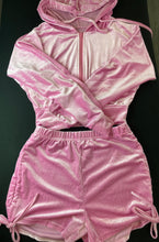 Load image into Gallery viewer, 2 Piece Velour Short Set
