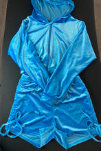 Load image into Gallery viewer, 2 Piece Velour Short Set
